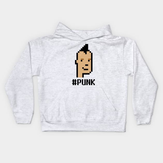 #PUNK (CryptoPunk) Kids Hoodie by Rules of the mind